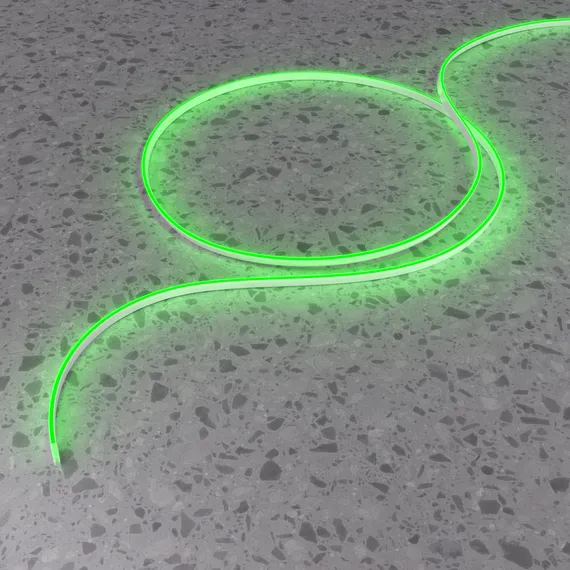 Гибкий неон 10х4 24В 9,6 Вт/м Зеленый IP67 5м Led Strip 432040