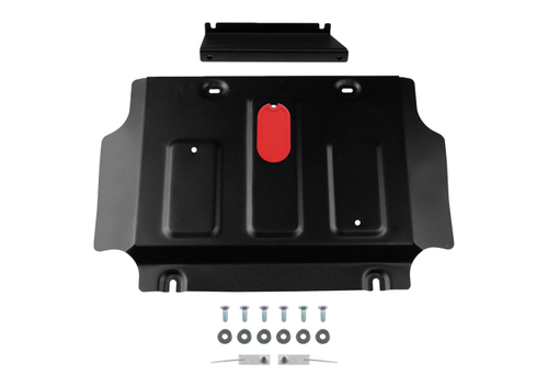 Защита картера АвтоБроня для JAC T9 АКПП 4WD 2024-н.в., сталь 1.8 мм, с крепежом, штампованная, 111.09217.1