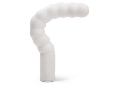 Белый гибкий самонагревающийся вибратор Zig Zag, 32 см