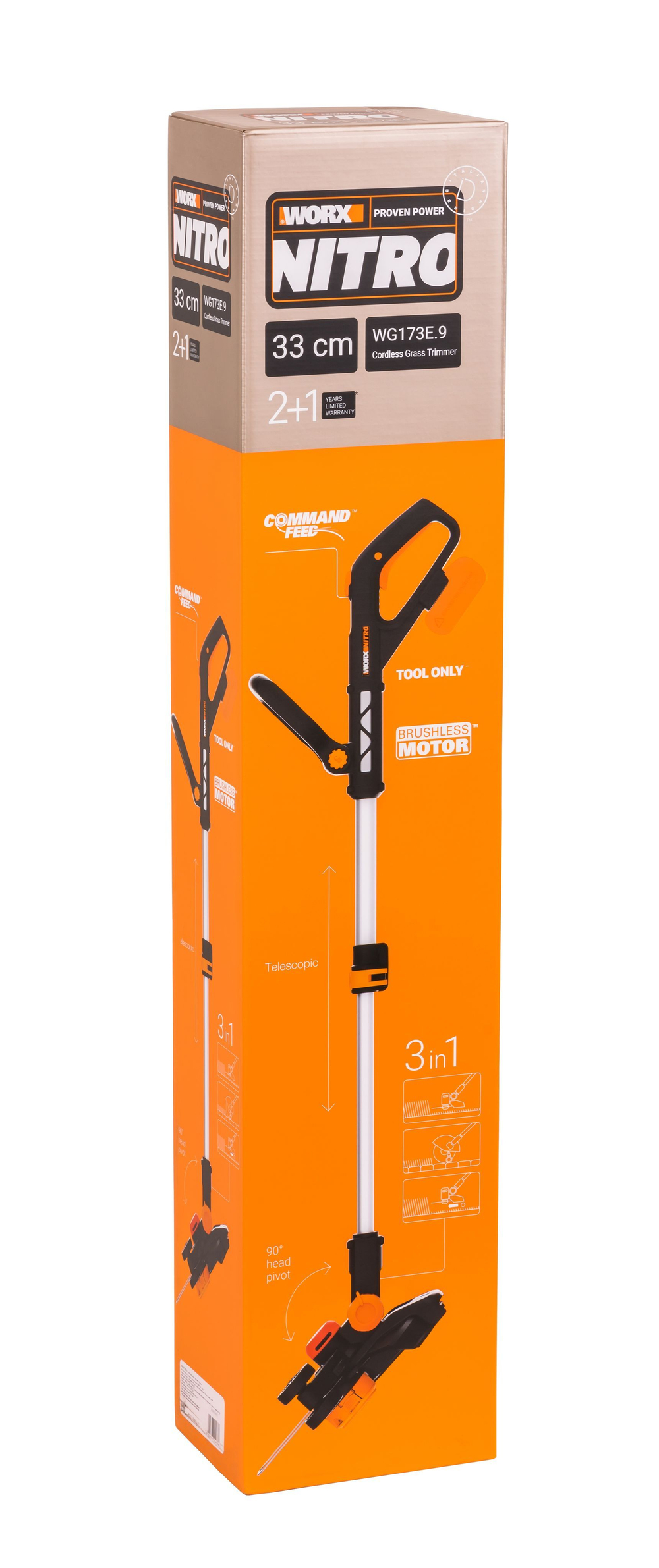 Триммер аккумуляторный бесщёточный WORX WG173E.9