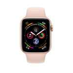 Apple Watch Series 4, 40 мм, корпус из алюминия золотого цвета, спортивный ремешок цвета «розовый песок»