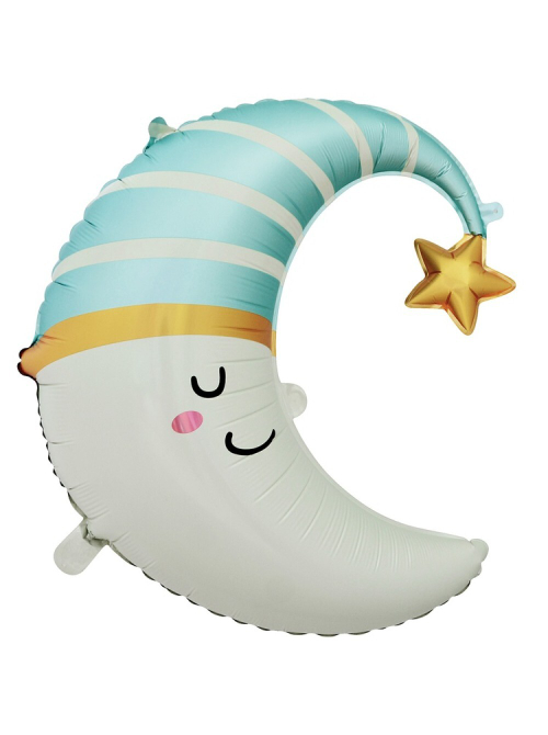 Шар фольга фигура 71 см Спящий полумесяц