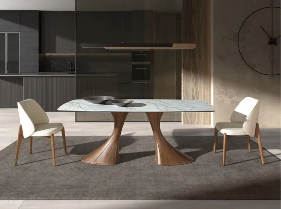 Стул 4207 из кремовой экокожи