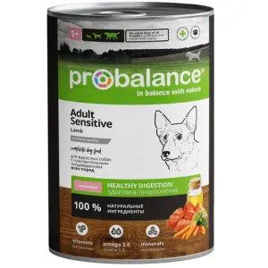 Консервы ProBalance Sensitive для собак с чувствительным пищеварением, с ягненком