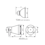 Погружной светильник KANLUX AKVEN LED 5W 3000К 12V