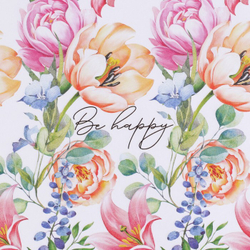 Бумага упаковочная крафтовая «Be happy», 70 × 100 см