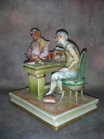 Статуэтка. Фарфор. У ростовщика. Capodimonte. Италия