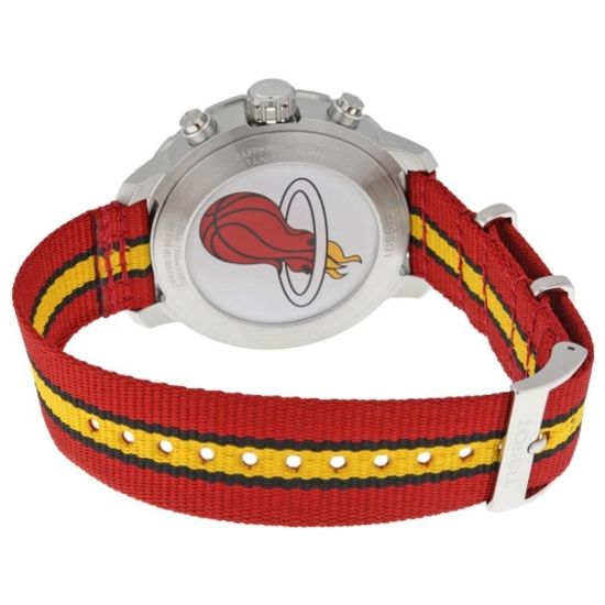 Tissot T095.417.17.037.08 Мужские швейцарские часы с хронографом на ремешке T-Sport Quickster вид сзади