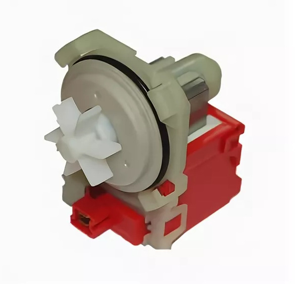 Сливной насос (помпа) красный COPRECI 30W, Bosch 4 защелки подходит для стиральной машины Bosch, Siemens красный