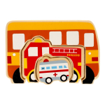 Деревянная игрушка пазл объемный "Транспорт" (ЛС)