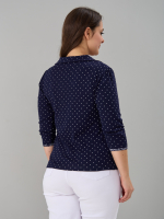 Блузка БЛ-015/синийгорошек-веточки