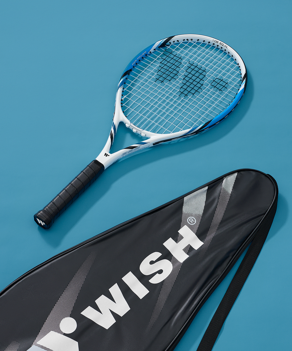 Ракетка для большого тенниса WISH FusionTec 568 27", белый/синий