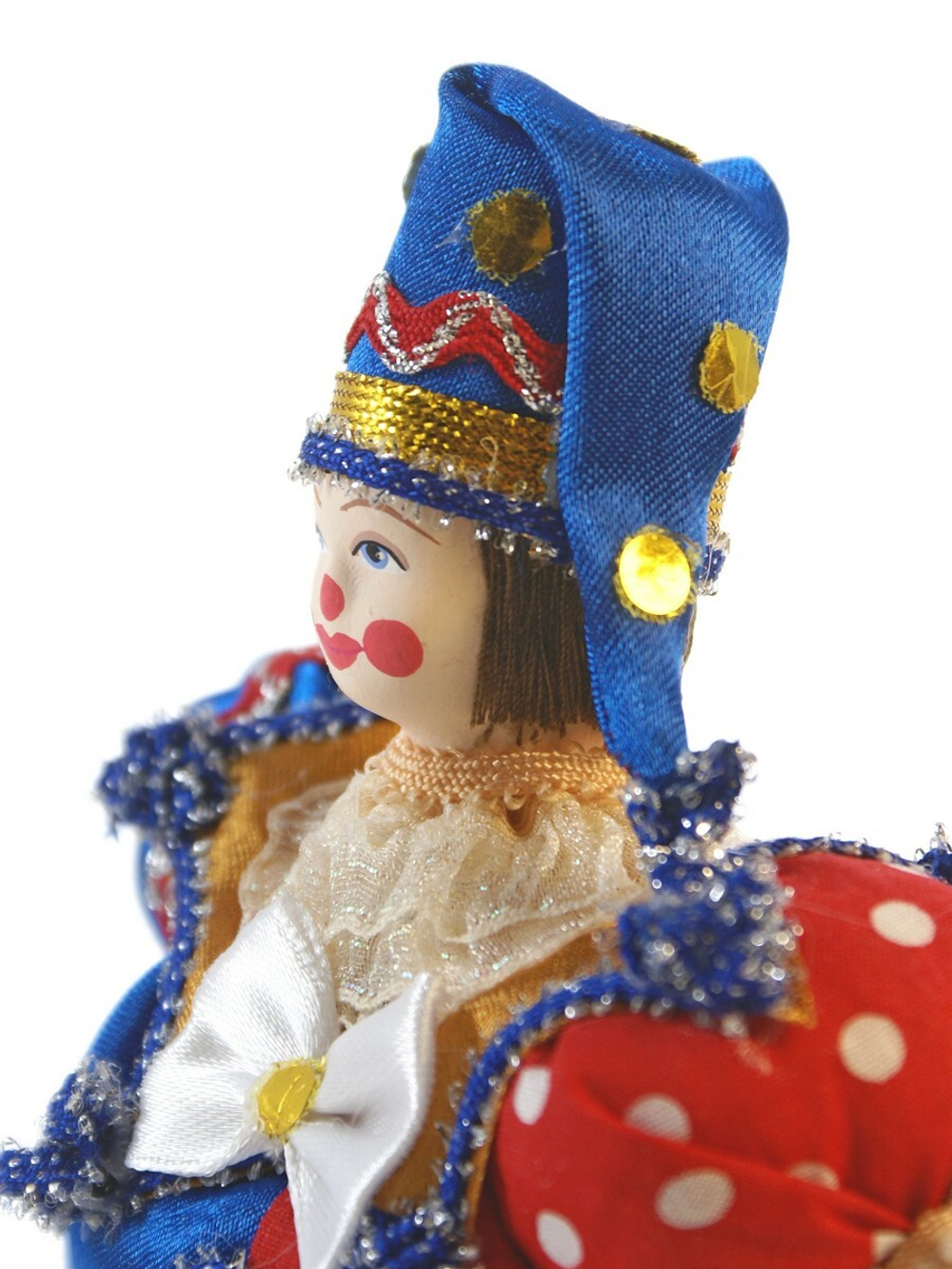 Кукла сувенирная фарфоровая Клоун Петрушка