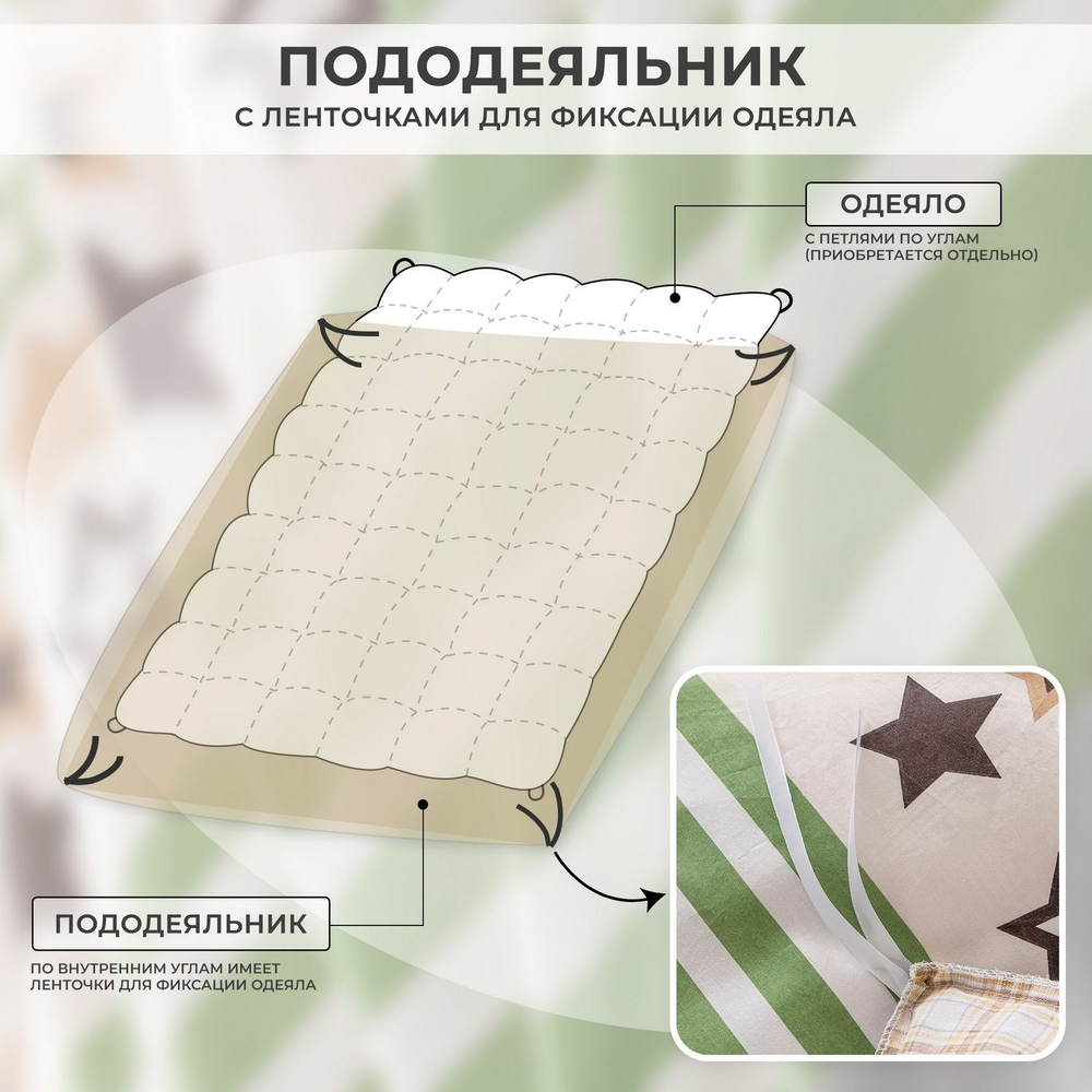 Комплект постельного белья Люкс Сатин 100% хлопок на резинке AR368