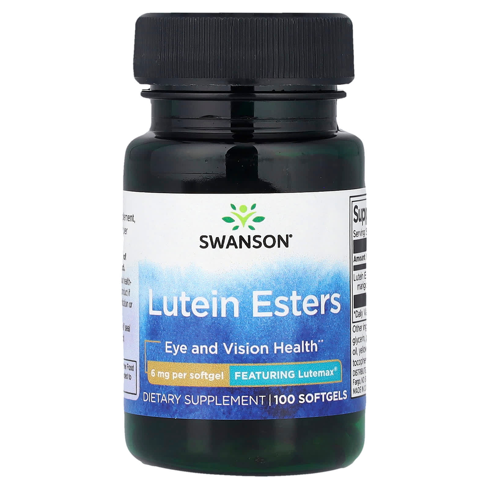 Swanson, эфиры лютеина, 6 мг, 100 капсул