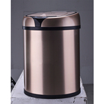 Ведро для мусора сенсорное, круглое, нерж, внутр ведро, Foodatlas JAH-9111, 8 л (золотой)