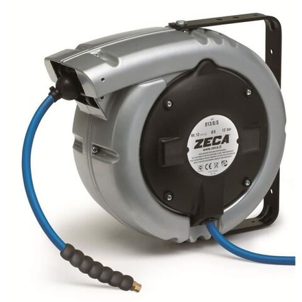 Катушка алюминиевая для воздуха с самоубирающимся шлангом, диаметр 8 мм, 12 м, 12 бар, ZECA (Италия)