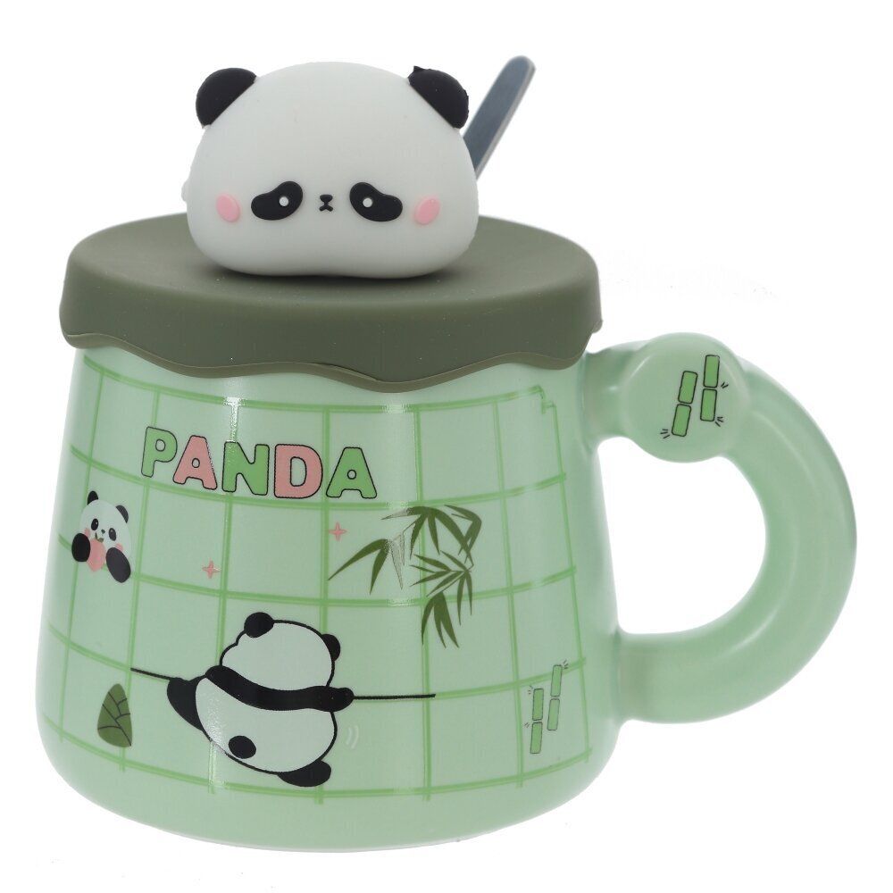 GAEM Кружка с крышкой и ложкой, 420 мл, L14 W10 H12,5 см