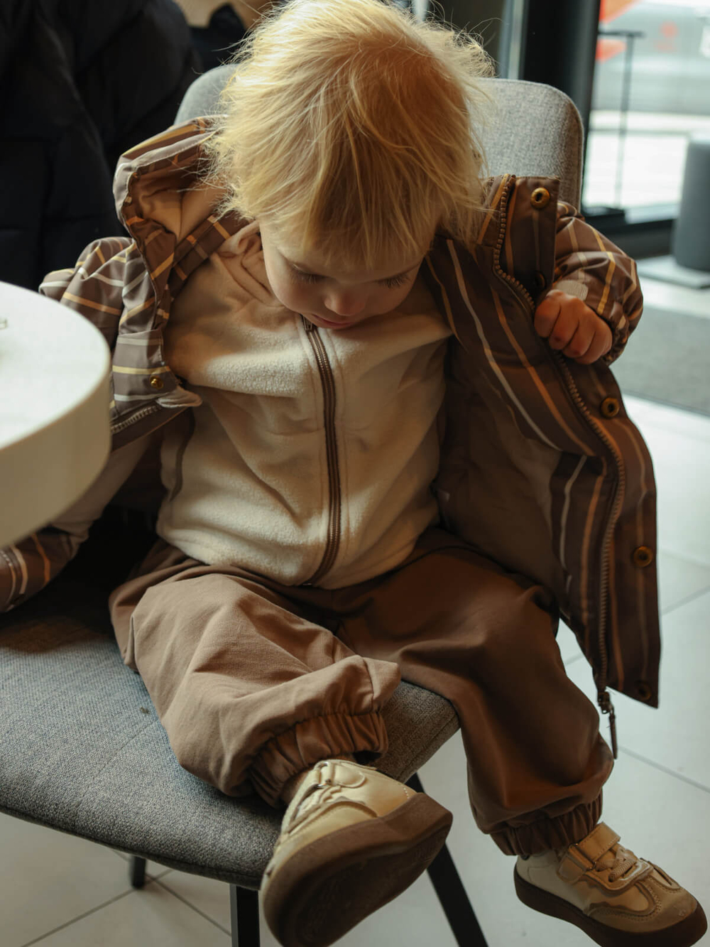 Флисовая куртка на молнии Mjölk Ivory