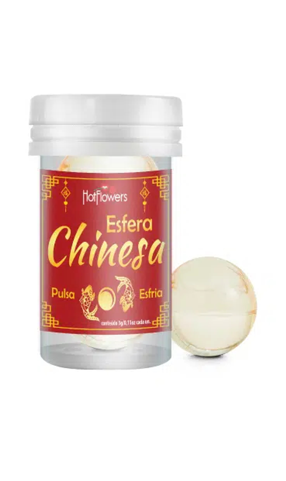 Интимный гель CHINESE SPHERE в виде 2-х шариков с охлаждающе-пульсирующим эффектом.