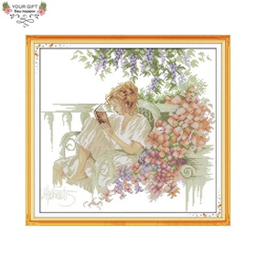 "Женщина с книгой"-R445 вышивка