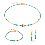 Серьги-пусеты Coeur de Lion Green-Gold 4355/21-0516