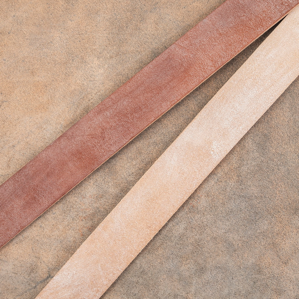 Ременная заготовка English Bridle OAK Bark Dark Stain (4,5+ мм), цв. Коричневый
