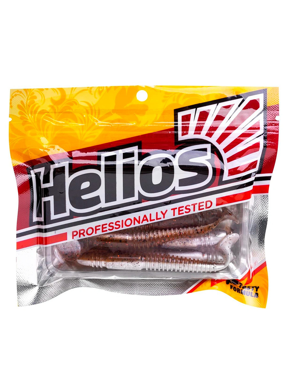 Виброхвост Helios Minoga 3,75"/9.5 см Golden Lime 5шт. (HS-17-048)