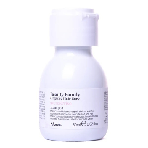 Успокаивающий шампунь для ломких и тонких волос Nook Beauty Family Shampoo Avena&Riso 60мл