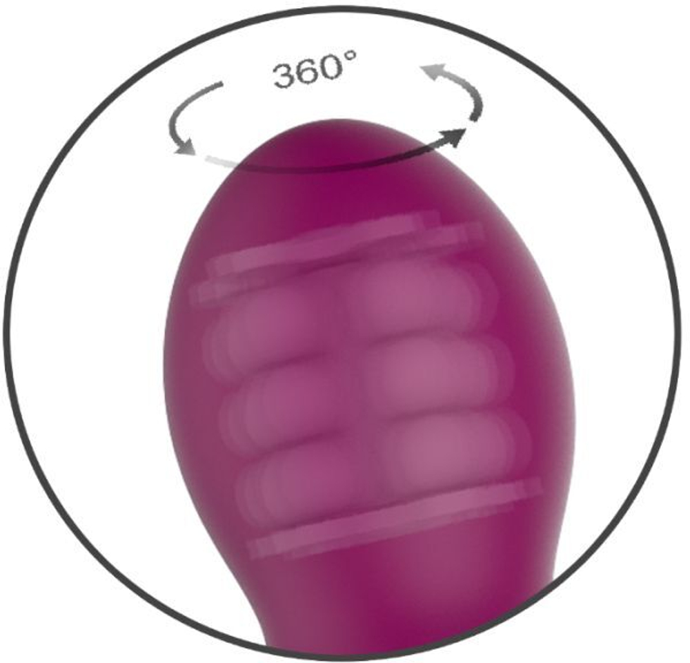 Сливовый вибратор-кролик AN Stamen с массажем бусинами - 22 см. (Цвет: красный)