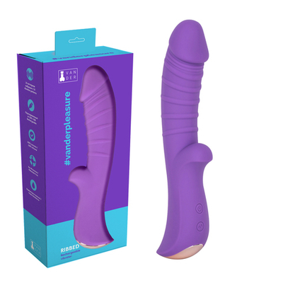 Вибромассажёр Vander "Ribbed", Фиолетовый
