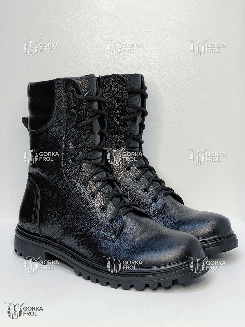 Берцы BIZON ТК-20, хромовая кожа, подошва каучук, стелька Ortholite