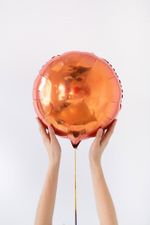 F Шар круг 18" / 45 см оранжевый (БГ-15)