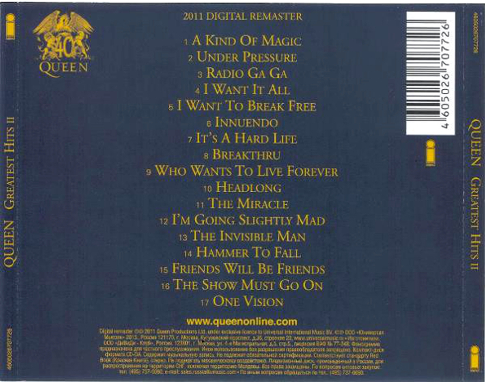 Queen / Greatest Hits II (RU)(CD)