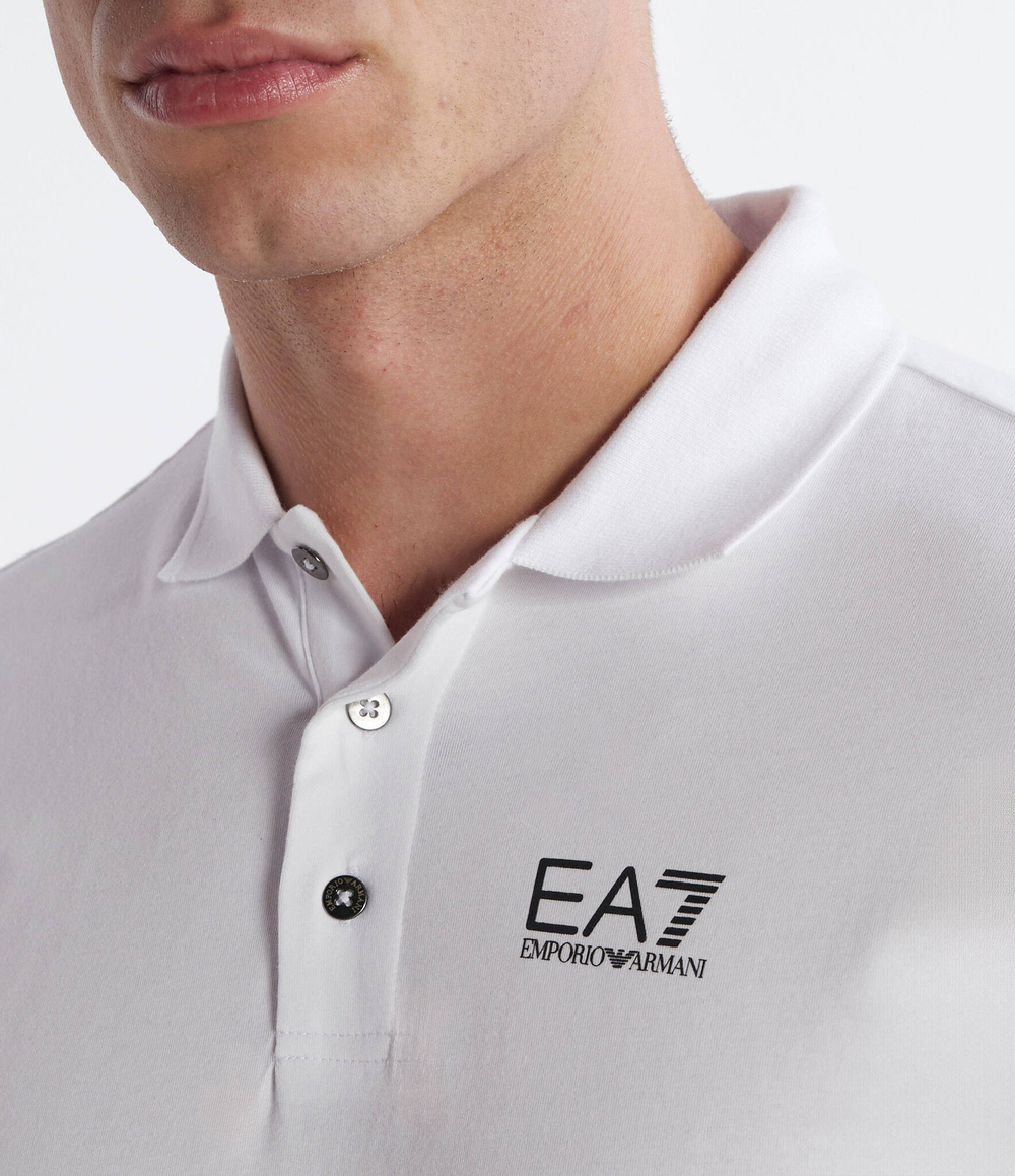 Поло EA7 - белый(3DPF16 PJ03Z)