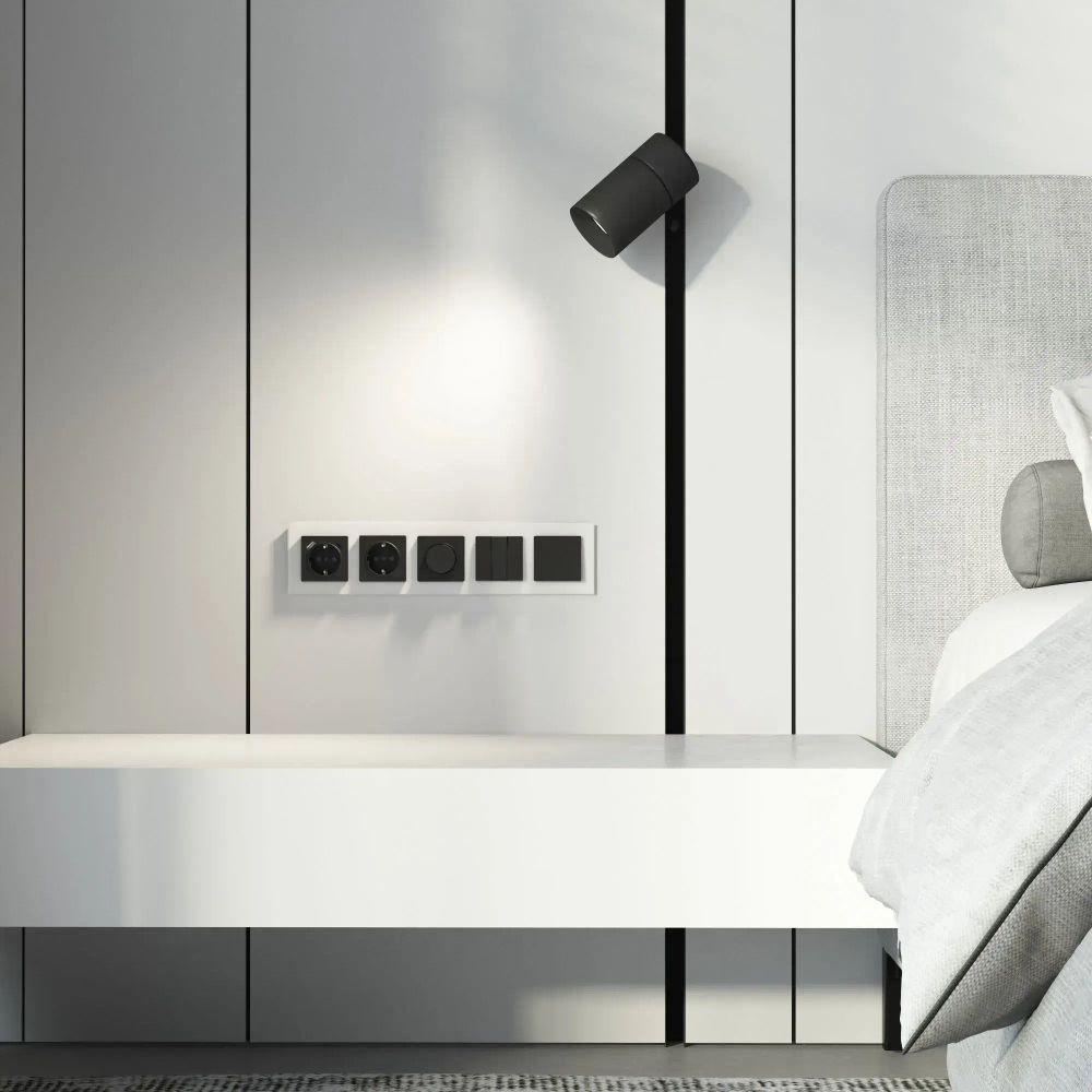 Рамка на 5 постов Senso (белый, стекло soft-touch) W0053101