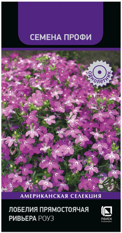 Семена цветов Лобелия прямостоячая Ривьера роуз (цв 10шт)