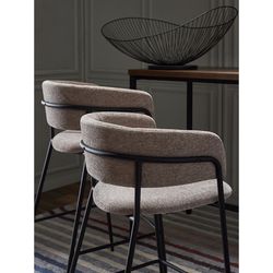 Стул барный Helning, мягкий шенилл, капучино