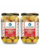 Оливки Marmarabirlik Biber фаршированные перцем 4XL 650 г x 2 шт