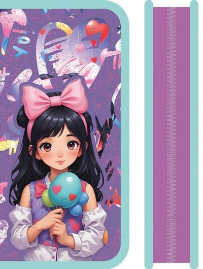 Пенал 1 секц. средний 190/90 "Девочка на празднике 2025" (Пчёлка)