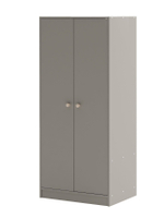 Шкаф для одежды, 74х55х175, Марм, распашной, в прихожую, со штангой и полкой, серый, Dipriz