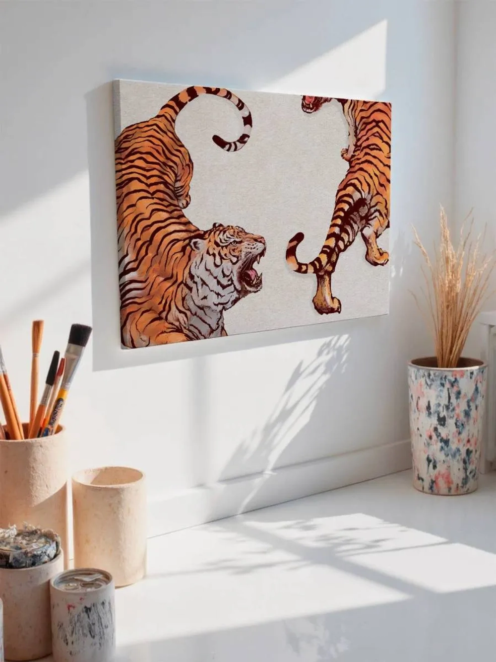 Картина на стену 40 X 50 Тигры