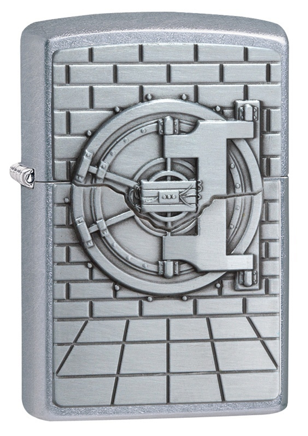 Зажигалка Zippo Classic с покрытием Street Chrome, латунь/сталь, серебристая, матовая, 36x12x56 мм