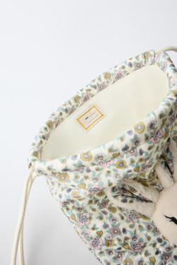 ZARA СУМКА С КРОЛИКОМ, РОЗОВЫЙ