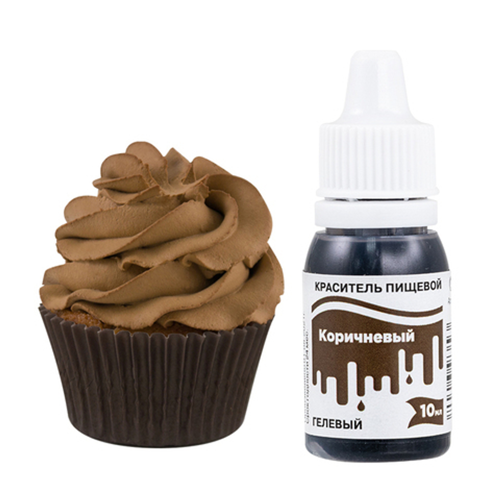 Краситель гелевый водорастворимый Тортомания Коричневый 10 мл