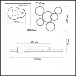 Потолочная люстра Lumion Norbert 5255/99CL