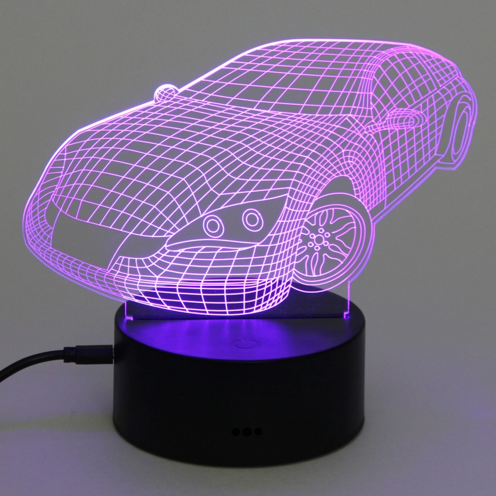 Светильник ночник «3D-Тачка» на пластиковой подставке, с включателем USB