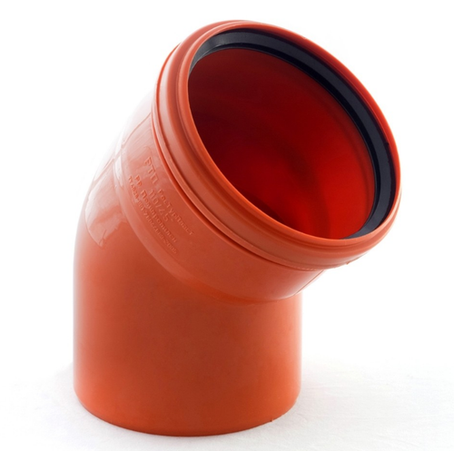 Колено 110х45° ОРАНЖЕВЫЙ наруж., (отвод), 46197