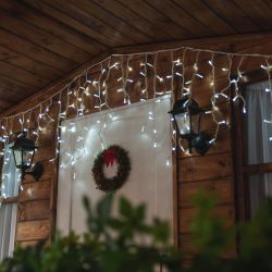 ULD-B3010-200-SWK WHITE IP67 Бахрома светодиодная со статическим свечением. 3м. Соединяемая. 200 светодиодов. Белый свет. Провод белый. TM Uniel.