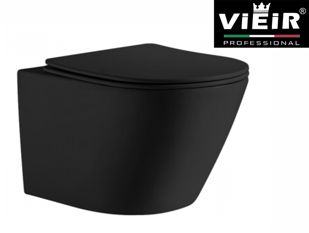 Унитаз подвесной, круглый (ЧЕРНЫЙ)  ViEiR  (1шт)